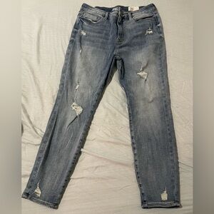Cosmic Blue Distressed Skinny Jean